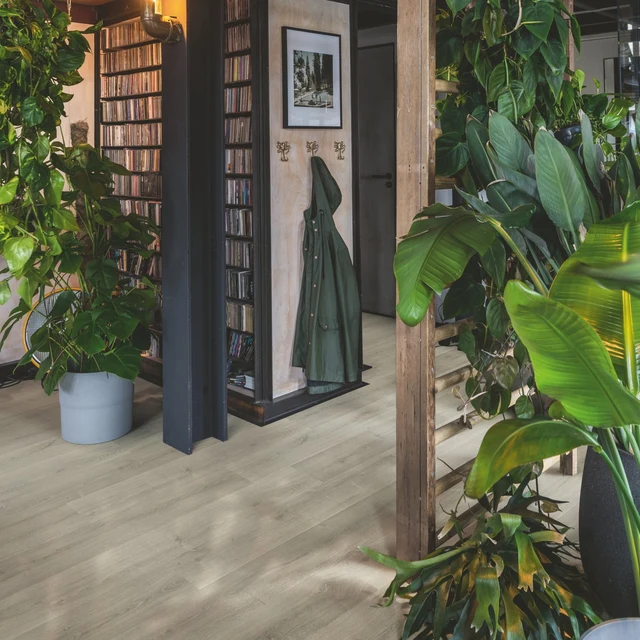 Brushed Oak Grey Laminate Flooring – SIG4765 – 212mm Wide – 9mm Thick — merchant product photo