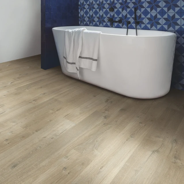 Soft Oak Light Brown Laminate Flooring – IM3557 – 190mm Wide – 8mm Thick — merchant product photo